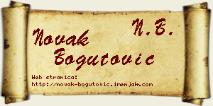 Novak Bogutović vizit kartica